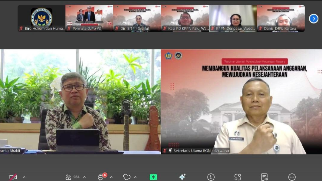 Tingkatkan Kualitas Anggaran, BGN Kaur dan Kemenkeu Selenggarakan Webinar Literasi Keuangan